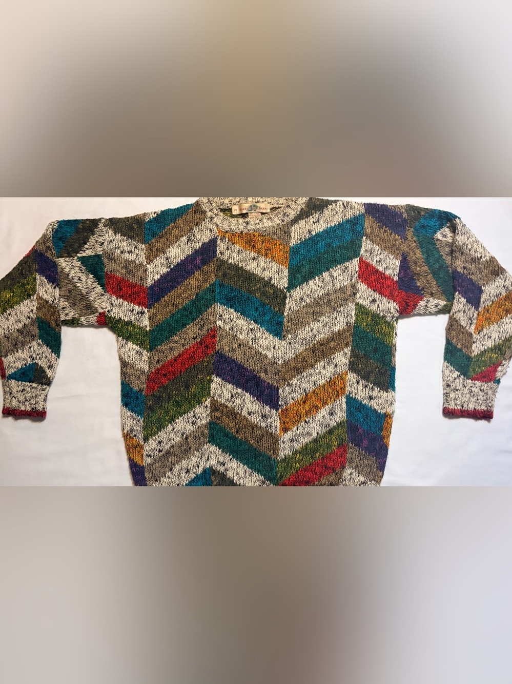 VTG Boston Traders linen/cotton blend women’s sweater
